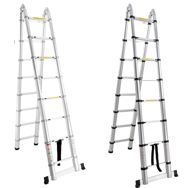 SuperStep Duple FULL Aluminijumske Teleskopske Merdevine 2,5+2,5m - Slika 3