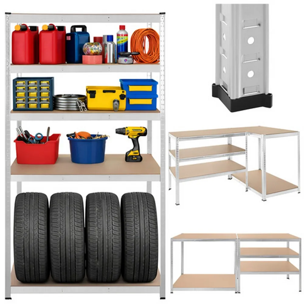 Bigstern Metalna Montažna Polica 180x100x60cm 5x200kg - Slika 6