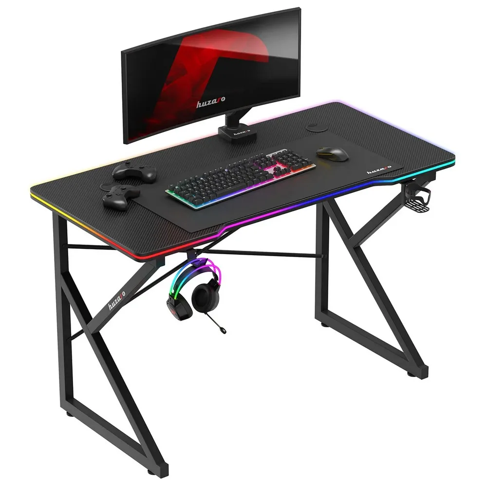 Huzaro Hero 1.7 RGB Crni Gaming sto - Slika 2