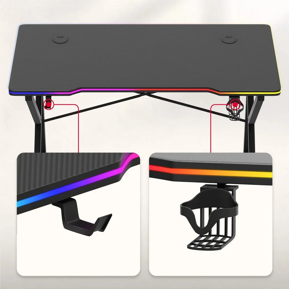 Huzaro Hero 1.7 RGB Crni Gaming sto - Slika 5