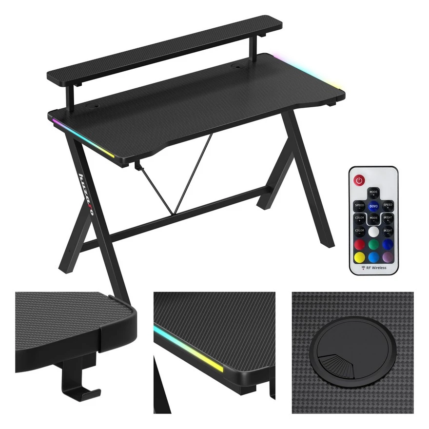 Huzaro Hero 1.9 Crni RGB Gaming sto 120x60cm - Slika 4