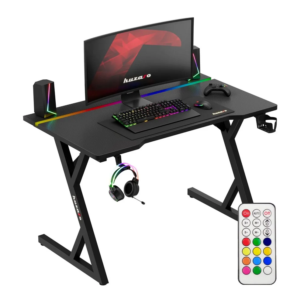 Huzaro Hero 2.4 Crni RGB Gaming sto