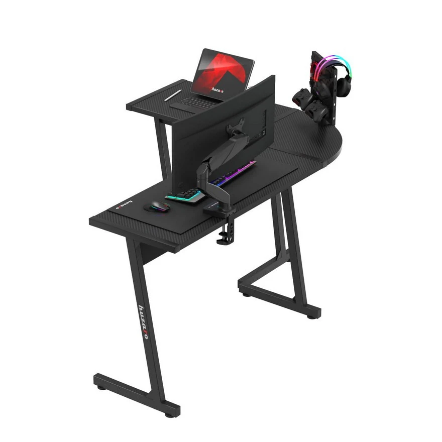 Huzaro Hero 6 Crni Ugaoni Gaming sto - Slika 3